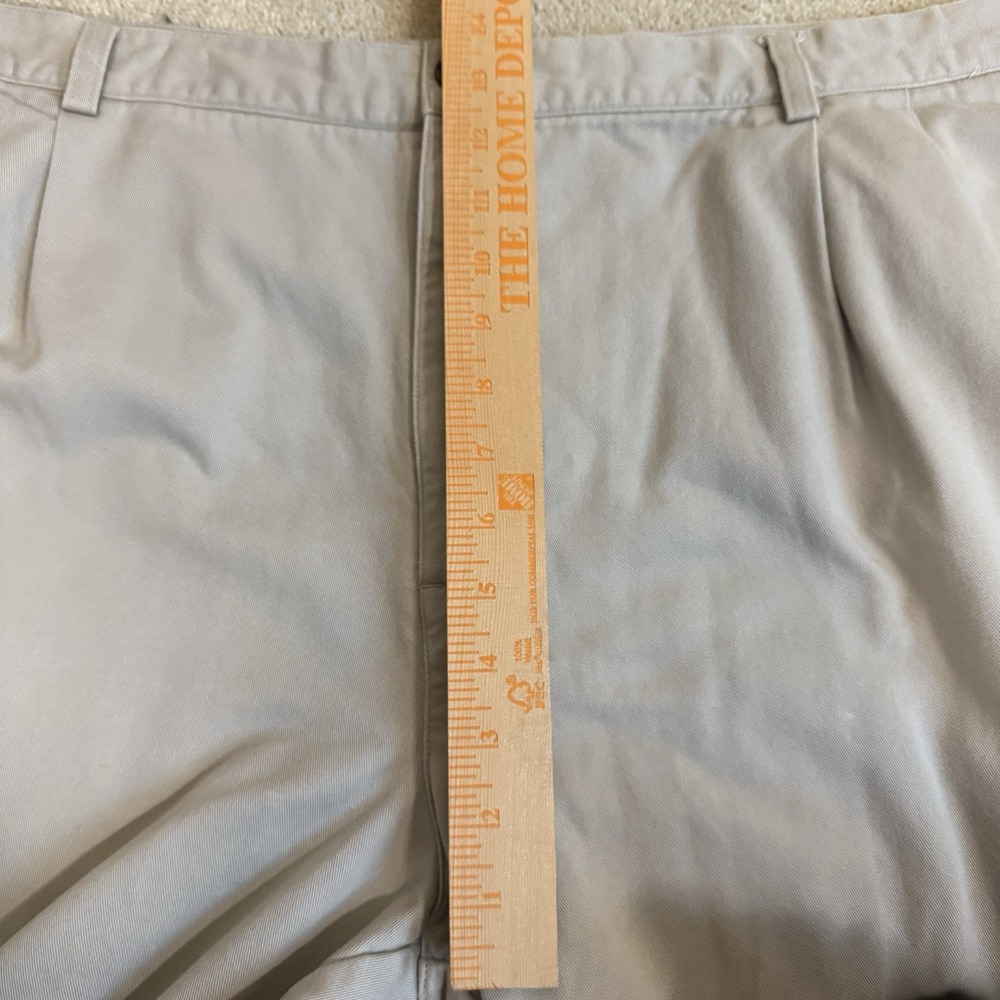 LL Bean Mens 46x36 Khaki Beige Double L Natural Fit Plaid Fleece Lined Pants - Picture 11 of 13